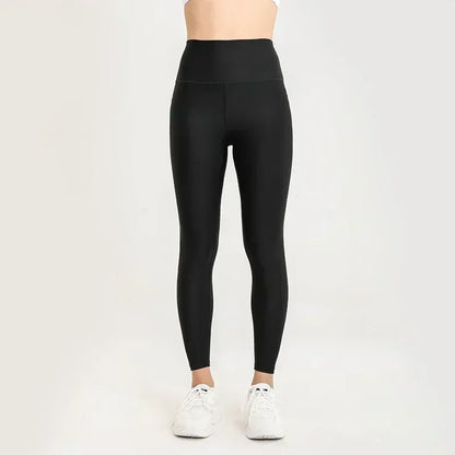 New style yoga pants for women, skin-friendly pearlescent nude high-waisted sports yoga pants