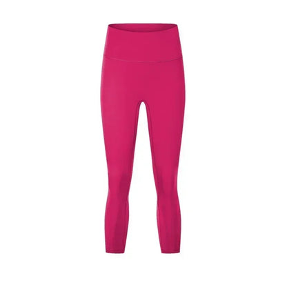 Women's Spring/Summer 2026 New Nude Yoga Cropped Pants With High Waist and Hip Lifting and Slimming Exercise Pants