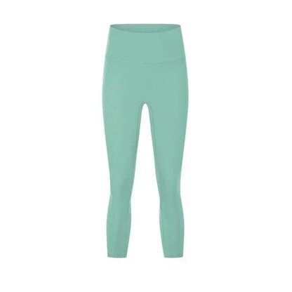 Women's Spring/Summer 2026 New Nude Yoga Cropped Pants With High Waist and Hip Lifting and Slimming Exercise Pants