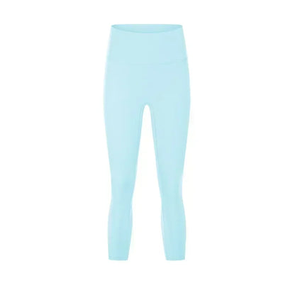 Women's Spring/Summer 2026 New Nude Yoga Cropped Pants With High Waist and Hip Lifting and Slimming Exercise Pants