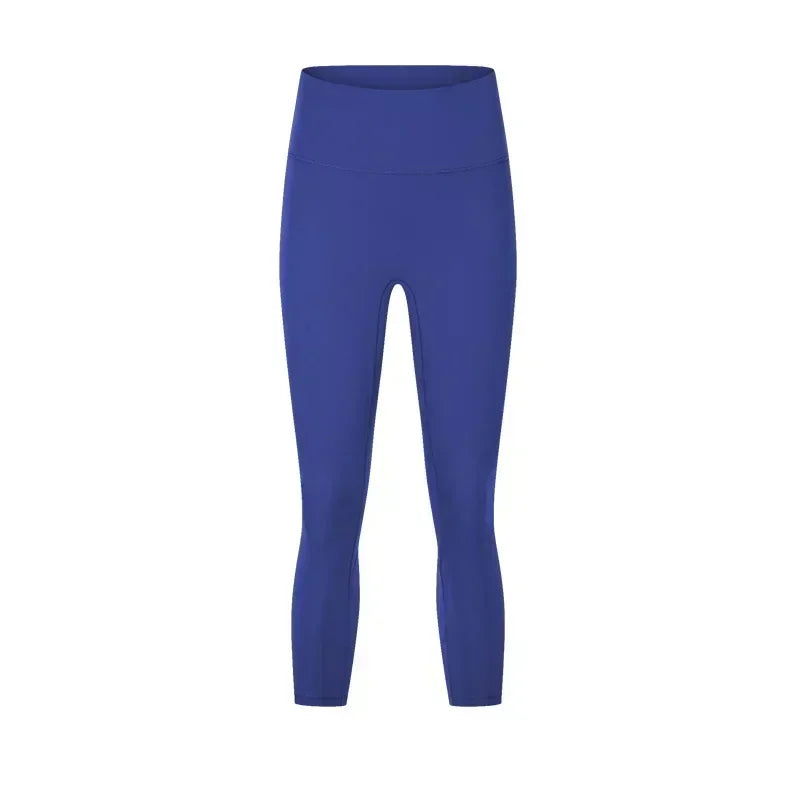 Women's Spring/Summer 2026 New Nude Yoga Cropped Pants With High Waist and Hip Lifting and Slimming Exercise Pants
