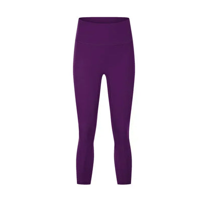 Women's Spring/Summer 2026 New Nude Yoga Cropped Pants With High Waist and Hip Lifting and Slimming Exercise Pants