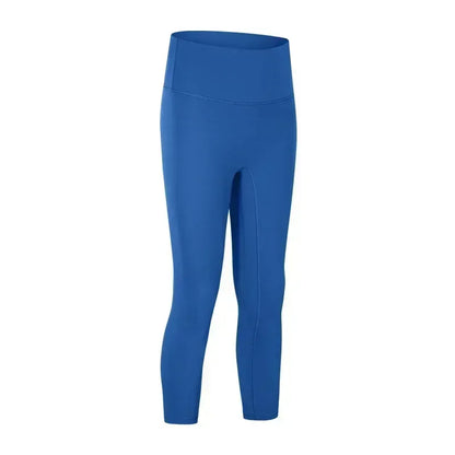 Women's Spring/Summer 2026 New Nude Yoga Cropped Pants With High Waist and Hip Lifting and Slimming Exercise Pants