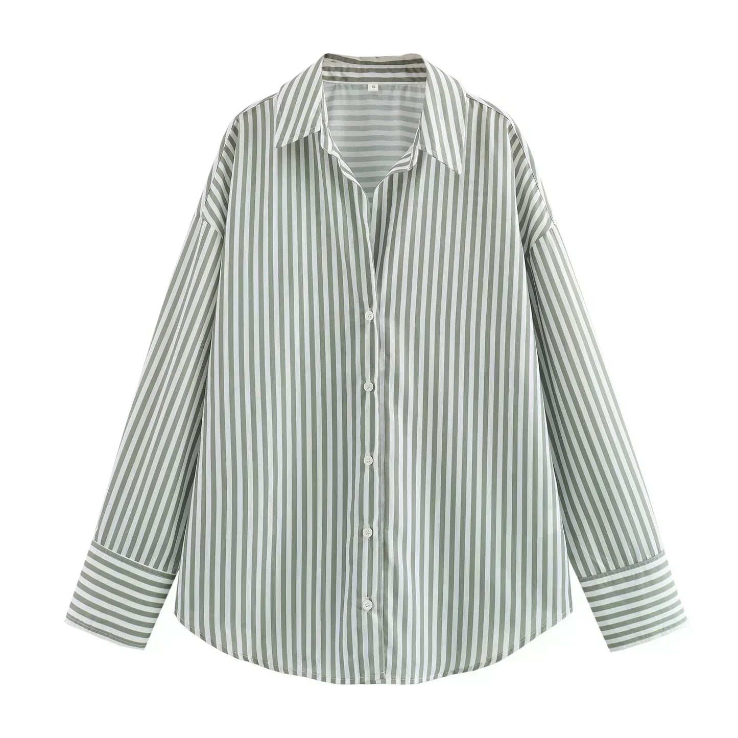 Women's 2026 New Fashion Loose Basic Style Casual Poplin Shirt Retro Long Sleeve Button up Women's Shirt Unique Top