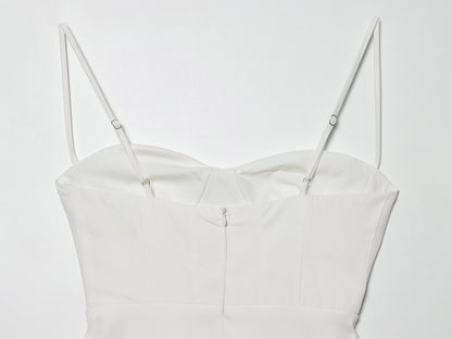 Women's slim backless suspender mini dress