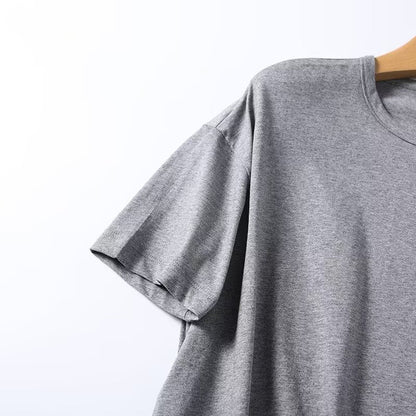 Women's casual short sleeved cotton T-shirt