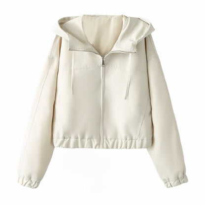 Women's casual short hooded jacket Coat