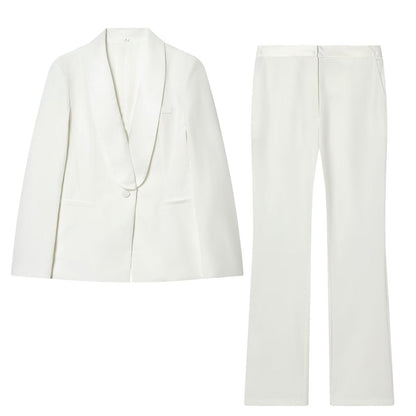 suit Women's 2 pieces casual dress collar Blazer Coat +Pants
