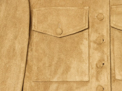 Women's suede textured leather bag buckle jacket Coat