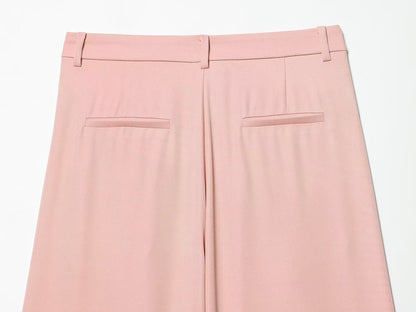 Women's loose pleated wide leg pants