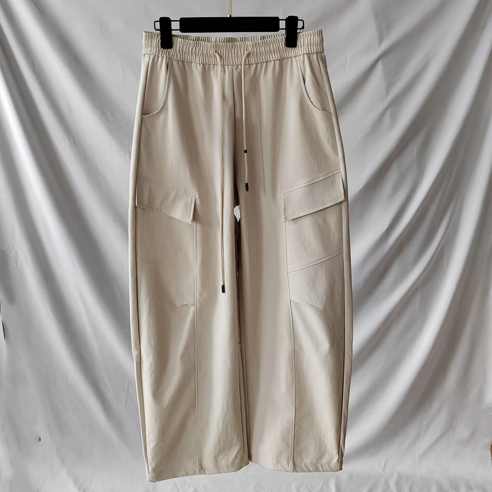 Women's new overalls elastic waist loose wide-leg pants