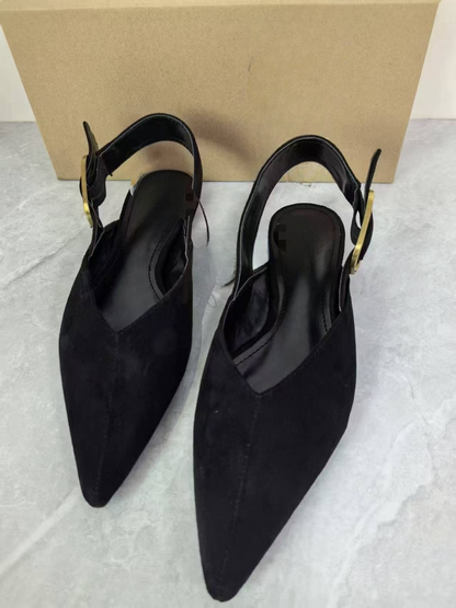 2026 New Pointed Toe Soft Sole Suede Women's Shoes