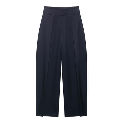 Women's high waisted pleated balloon version casual pants