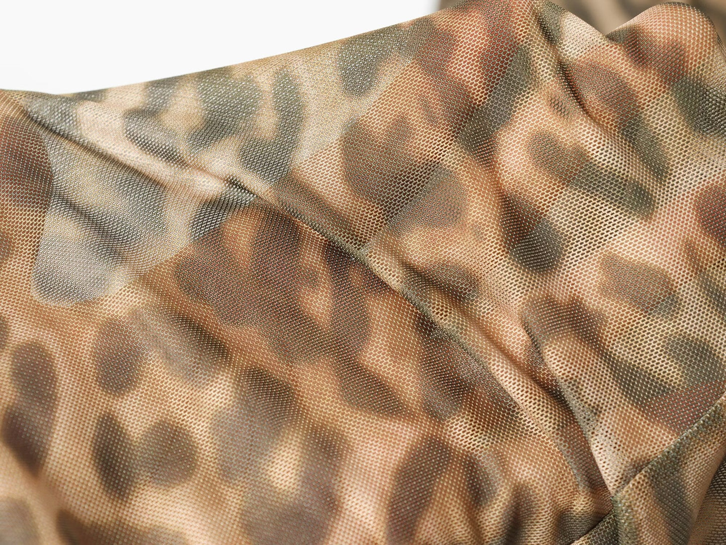 Women's animal print tulle suspender dress