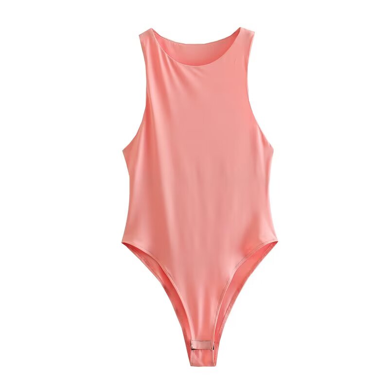 Women's tight halter neck bodysuit