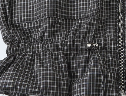 Women's Plaid Stand Collar Cotton Jacket Coat