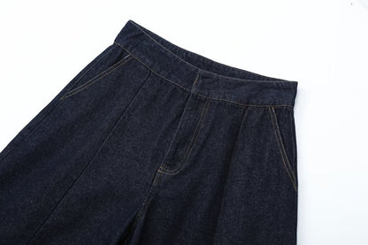 Women's stitched Balloon shaped loose jeans