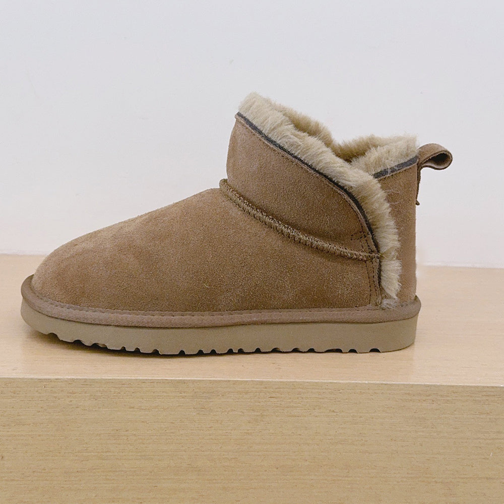 Women's new wild burr design short snow boots