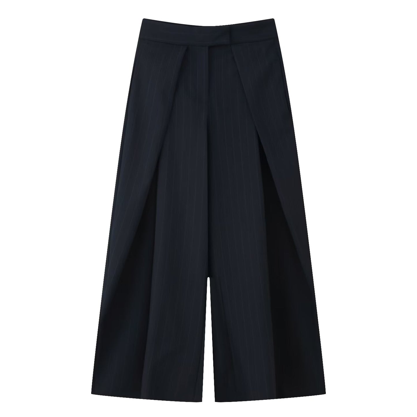Women's new casual loose zipper pleated trousers