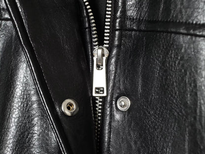 Women's with belt faux leather stand collar Coat