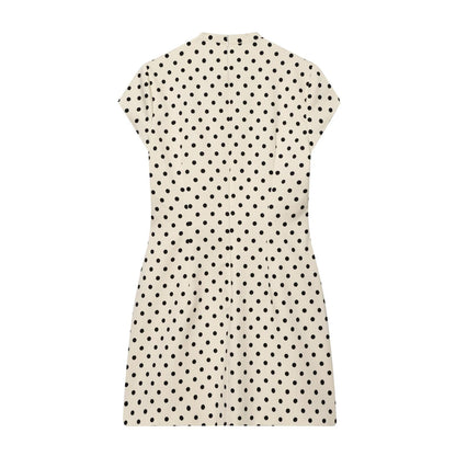 Women's bow decoration slim mini dress