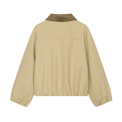 Women's patchwork lapel jacket Coat