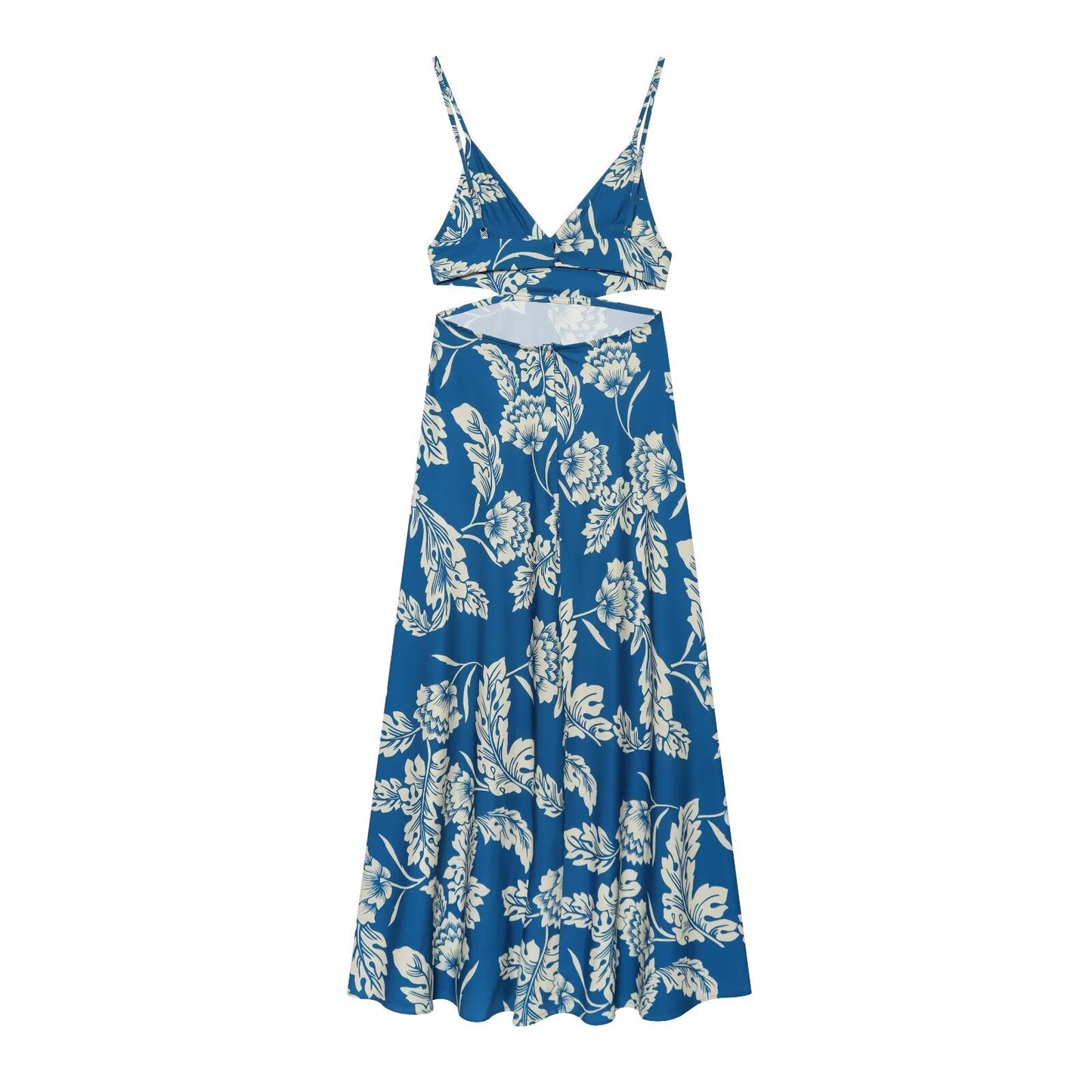 Women's printed split Midi dress