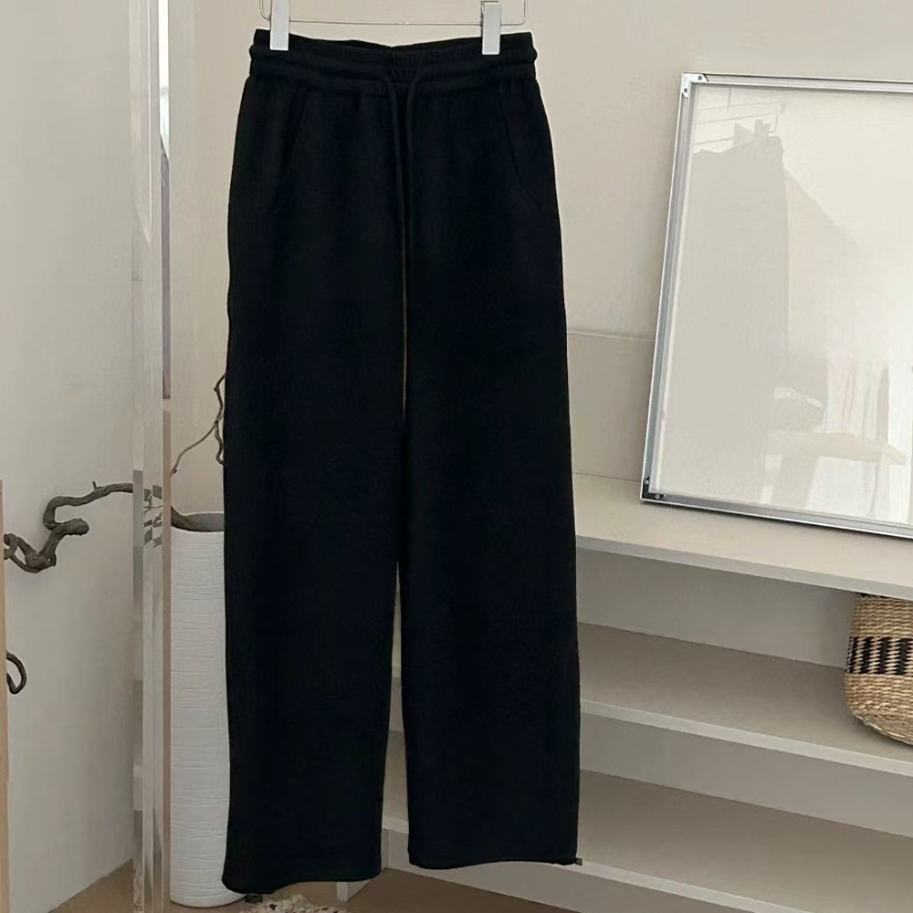 LU Women's new warm thick pants straight wide-leg pants