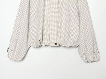 Women's casual plaid contrasting lapel Coat
