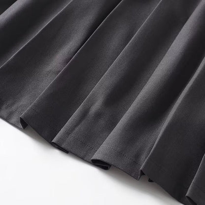 Women's new fashion comfortable casual pleated MIDI skirt