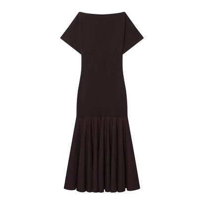 Women's slim short sleeved patchwork dress