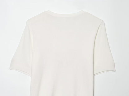 2026 Women's basic style short sleeved knitted sweater