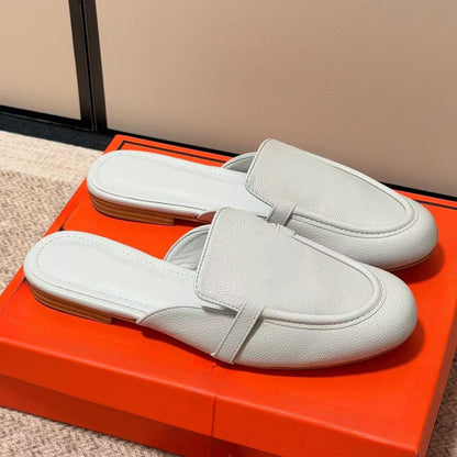 Women's new heel-less half slippers flat sandals and slippers