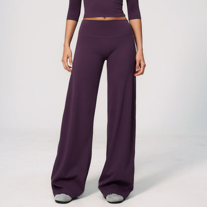 Women's new sanding slim pants loose wide-leg casual pants