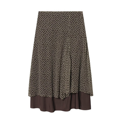 Women's 2026 new polka dot asymmetric skirt