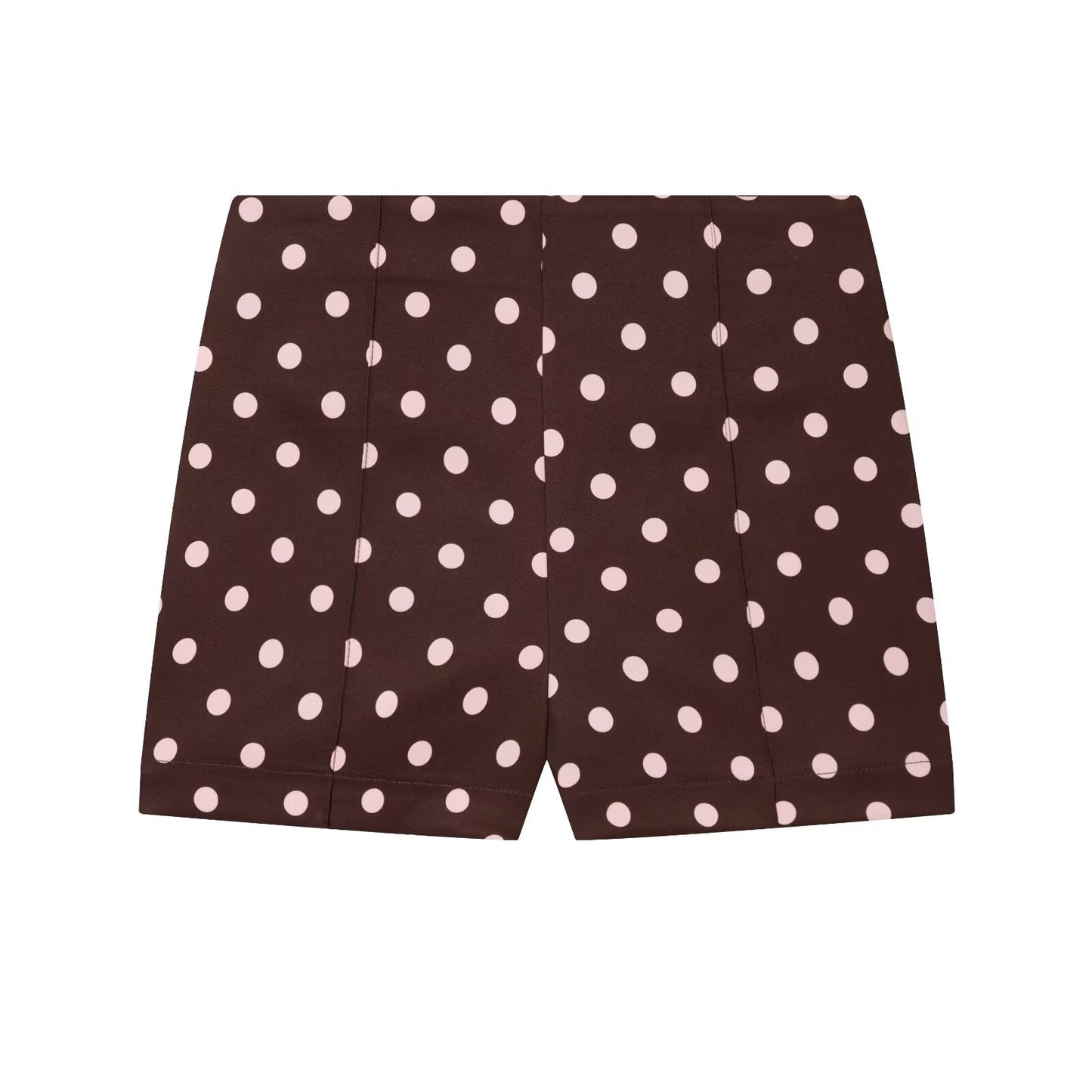 Women's high waisted casual polka dot shorts