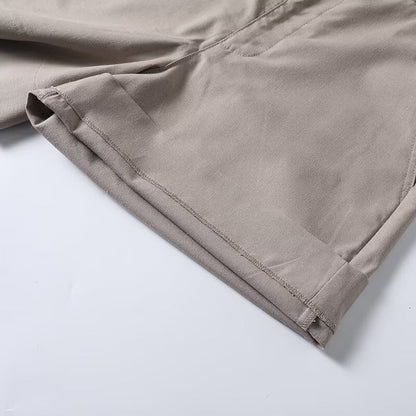 Women's casual straight linen blended shorts