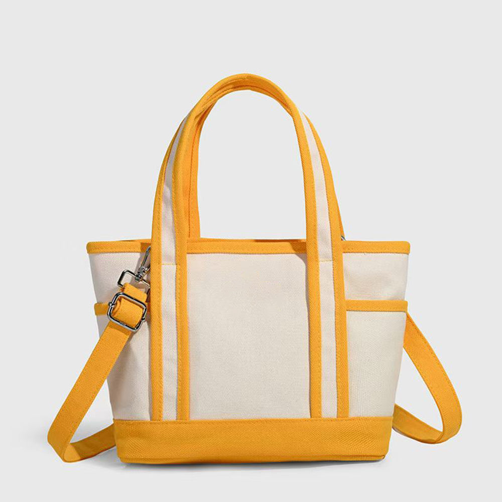 Women's new contrast detachable shoulder strap handbag
