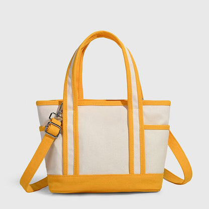 Women's new contrast detachable shoulder strap handbag