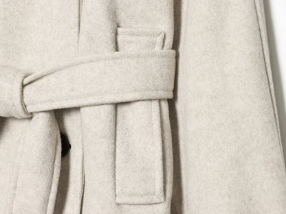 Women's soft textured double breasted stand collar Coat