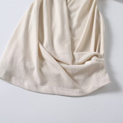 Women's casual draped cross top