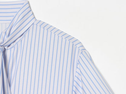 Women's bow decoration striped top