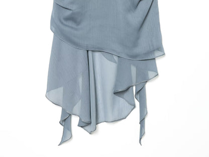 Women's asymmetrical hanging neck top