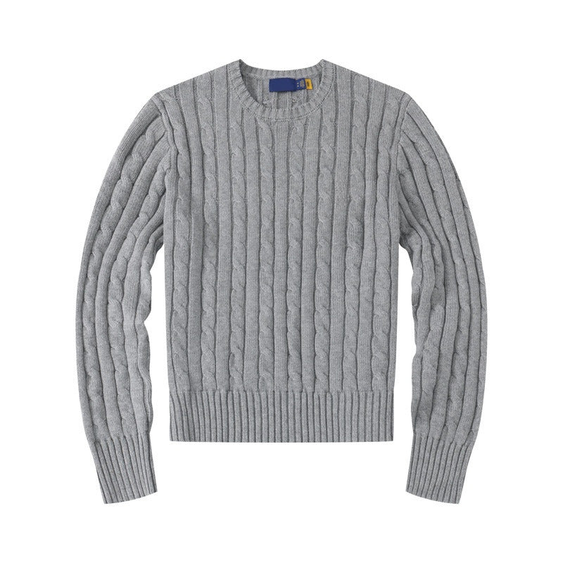 Women's new casual versatile embroidered pullover slim sweater