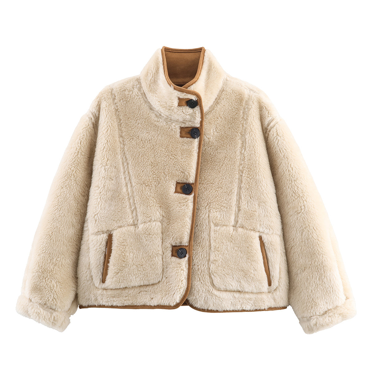 Women's reversible fleece warm jacket Coat