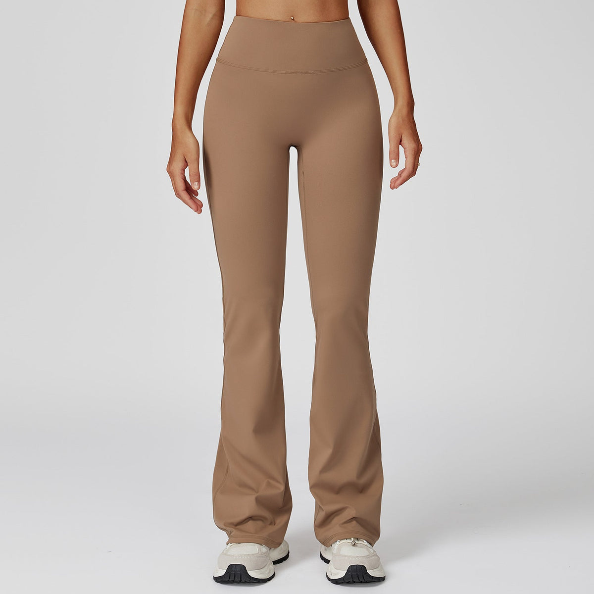 LU Women's new sanding high waist yoga pants tight wide leg flared pants