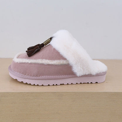Women's new tassel valgus slippers snow boots
