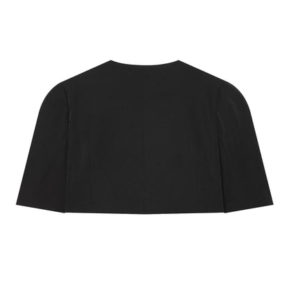 Women's black short one button Blazer Coat