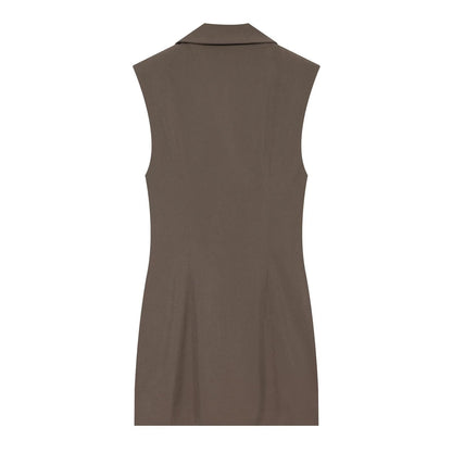 Women's sleeveless double breasted mini dress