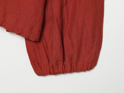 Women's linen blend long sleeved pilot jacket Coat